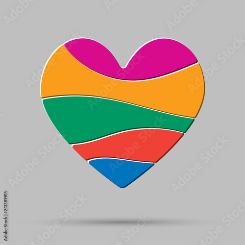 Element color heart pieces puzzle. Symbol love. Free Download Element color heart pieces puzzle. Symbol love. - GFXLoad