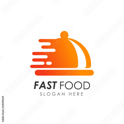 fast food logo design. food delivery logo