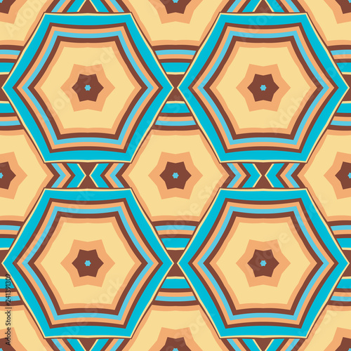 Mandala line seamless pattern, tribal ethnic motif. Ornament for wallpaper, textiles, greeting card, packing, web. Vector illustration.