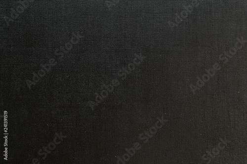 Deep black delicate background with grid pattern and white dots. Canvas texture of old book cover