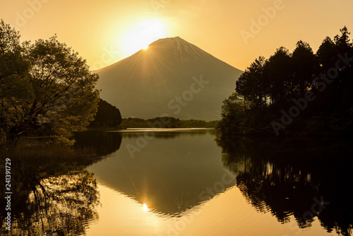 .Mountain Fuji in sunrise time