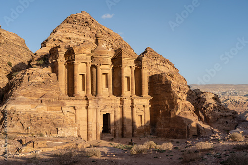 The Monastery or Ad Deir, one of seven wonder in the world, Petra ancient city in Jordan