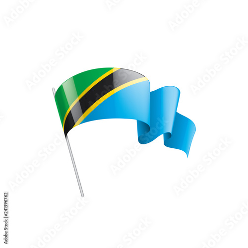 Tanzania flag, vector illustration on a white background