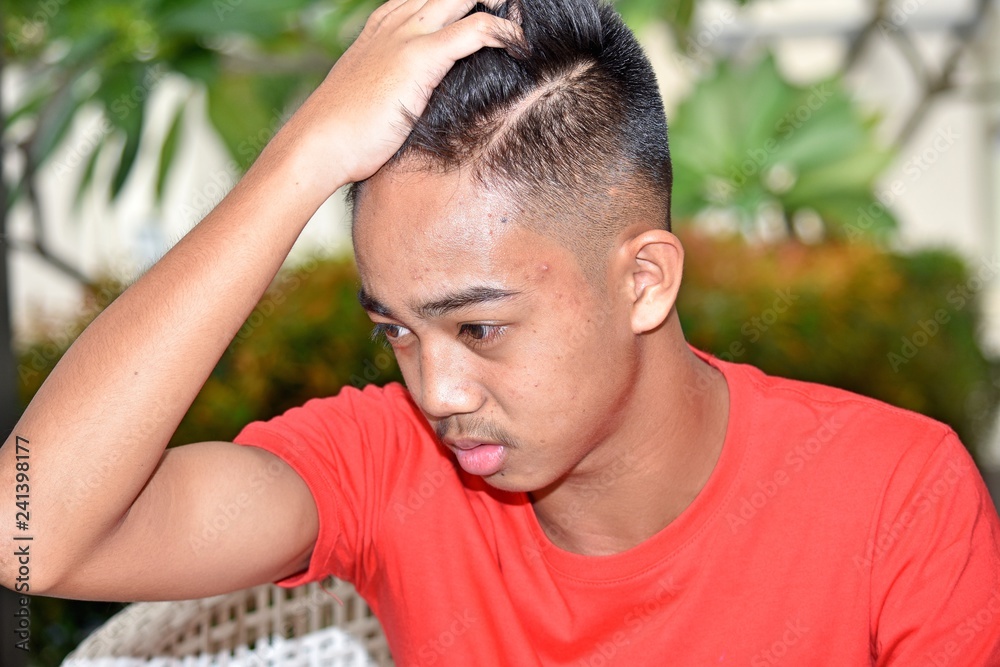 Young Minority Male Under Stress