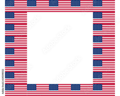 Amerikanische Fahne mit Textfreiraum