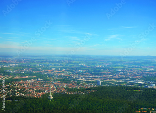 Stuttgart TV Tower in South Germany, aerial view © Mirjam Claus