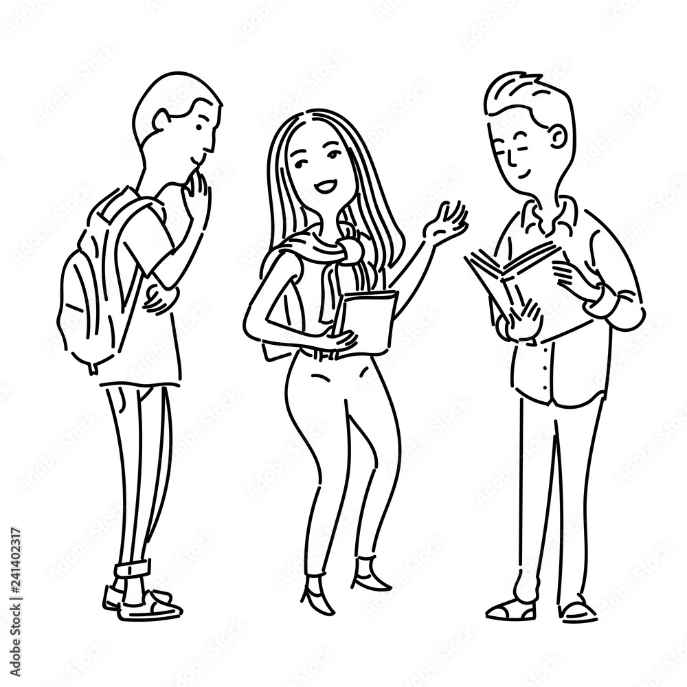 Teen fashion style vector illustration flat design Teen fashion style vector illustration flat design