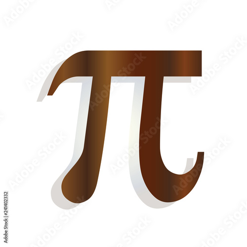 the greek letter pi - mathematical symbol icon - school education concept 