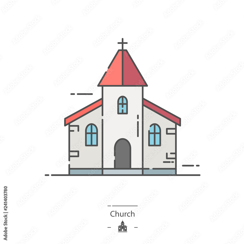 Church - Line color icon