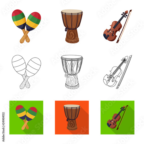 Vector design of music and tune symbol. Set of music and tool stock symbol for web.