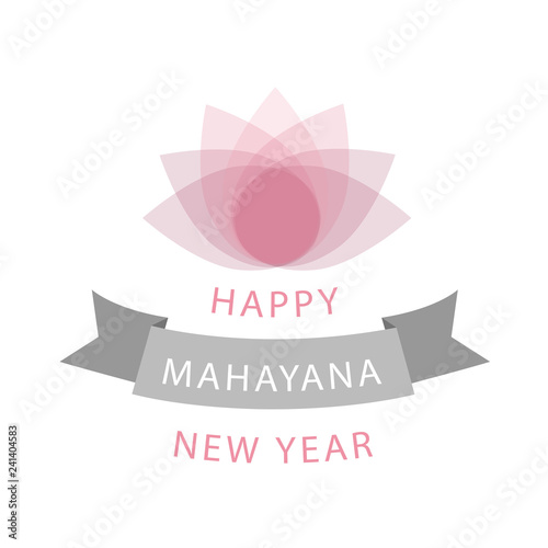 Happy Mahayana new year- Buddhist New Year greetings photo