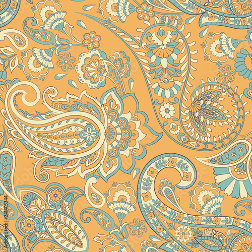 Paisley Damask ornament. Seamless Vector pattern