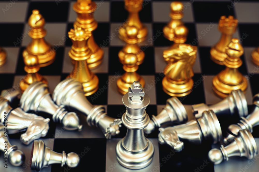 Chess board game, business competitive concept, encounter situation, losing and winning Chess board game, business competitive concept, encounter situation, losing and winning