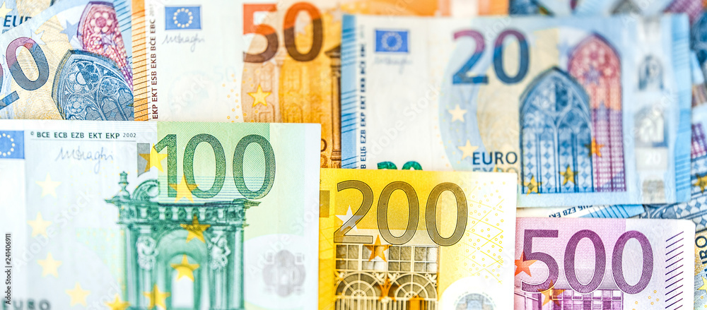 Money close up. American dollar and euro bills. Money close up. American dollar and euro bills.
