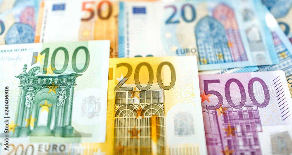 Money close up. American dollar and euro bills. Money close up. American dollar and euro bills.