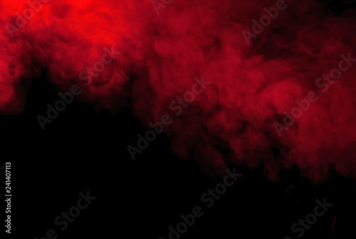 Red Smoke or Steam on a Black Background for Wallpapers and