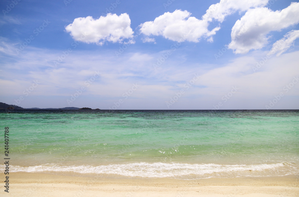 beautiful summer landscape Koh Lipe Thailand with beach Tropical background Perfect beach scene vacation and summer holiday concept