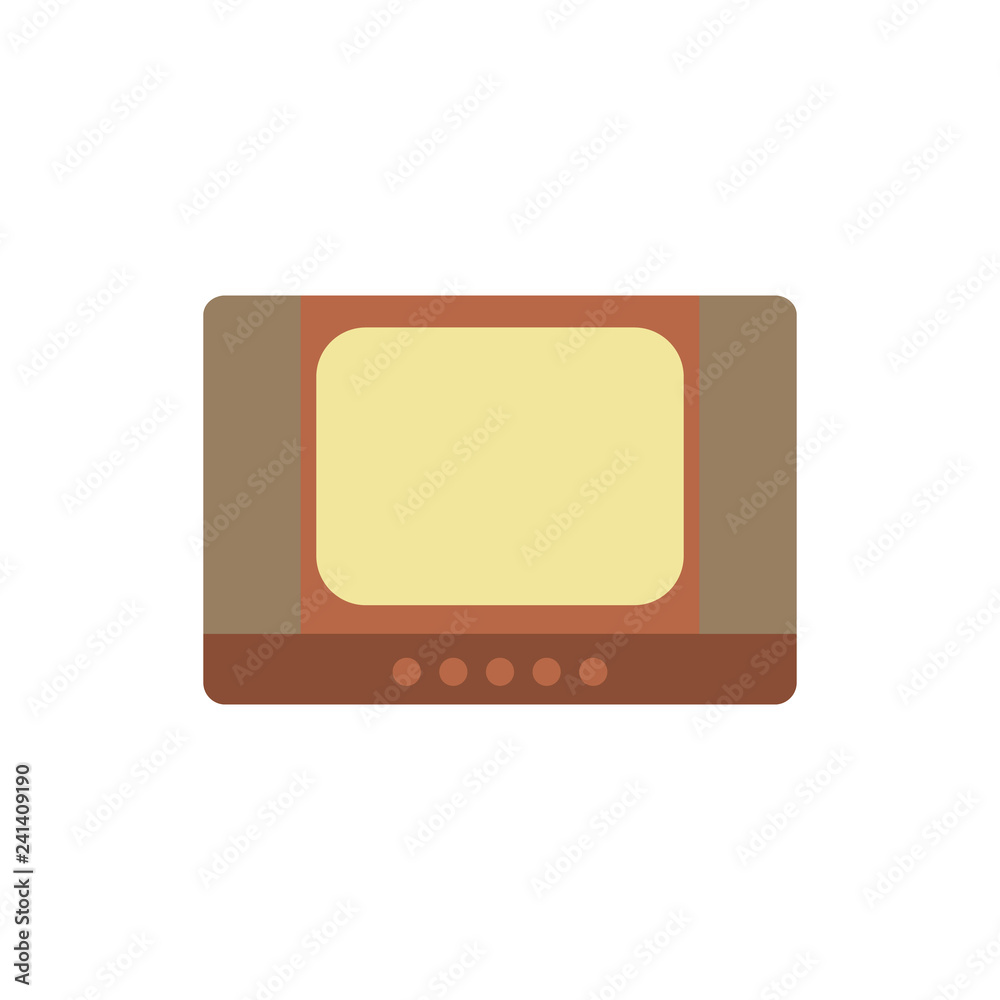 Retro tv flat icon vector design illustration Retro tv flat icon vector design illustration