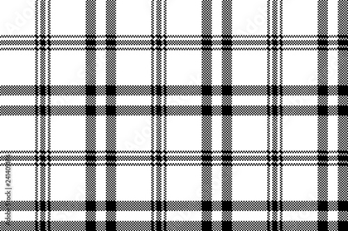 Simple black white check plaid seamless pattern