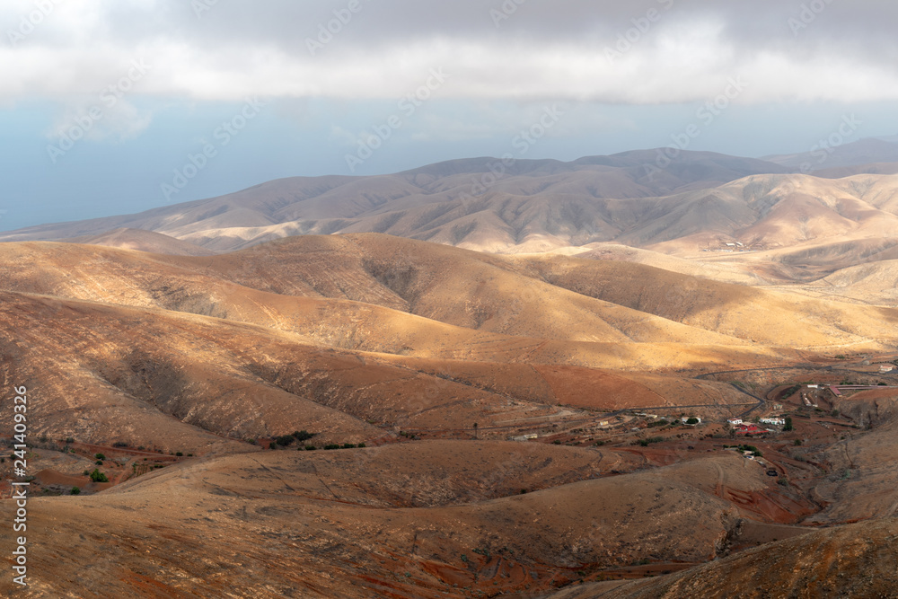 View of the Valle de Santa Ines from the Mirador de Morro Velosa, Fuerteventura, Canary