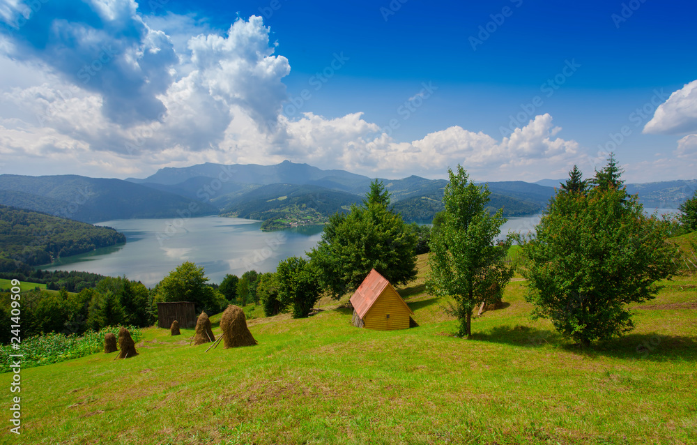 lake and mountain landscape. Carpathians, Romania lake and mountain landscape. Carpathians, Romania