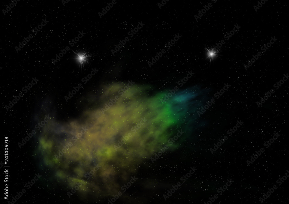 Fototapeta premium Small part of an infinite star field. 3D rendering