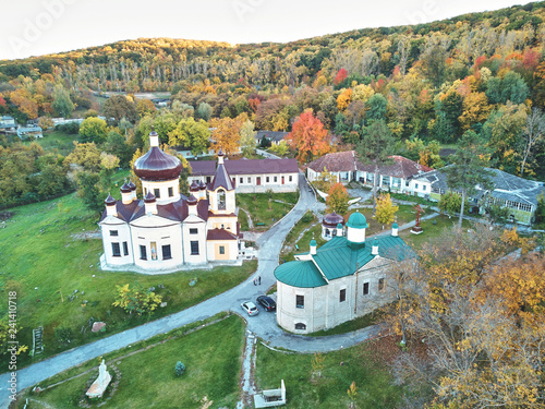 Condrita Monastery of St Nicholas from aerial view photo