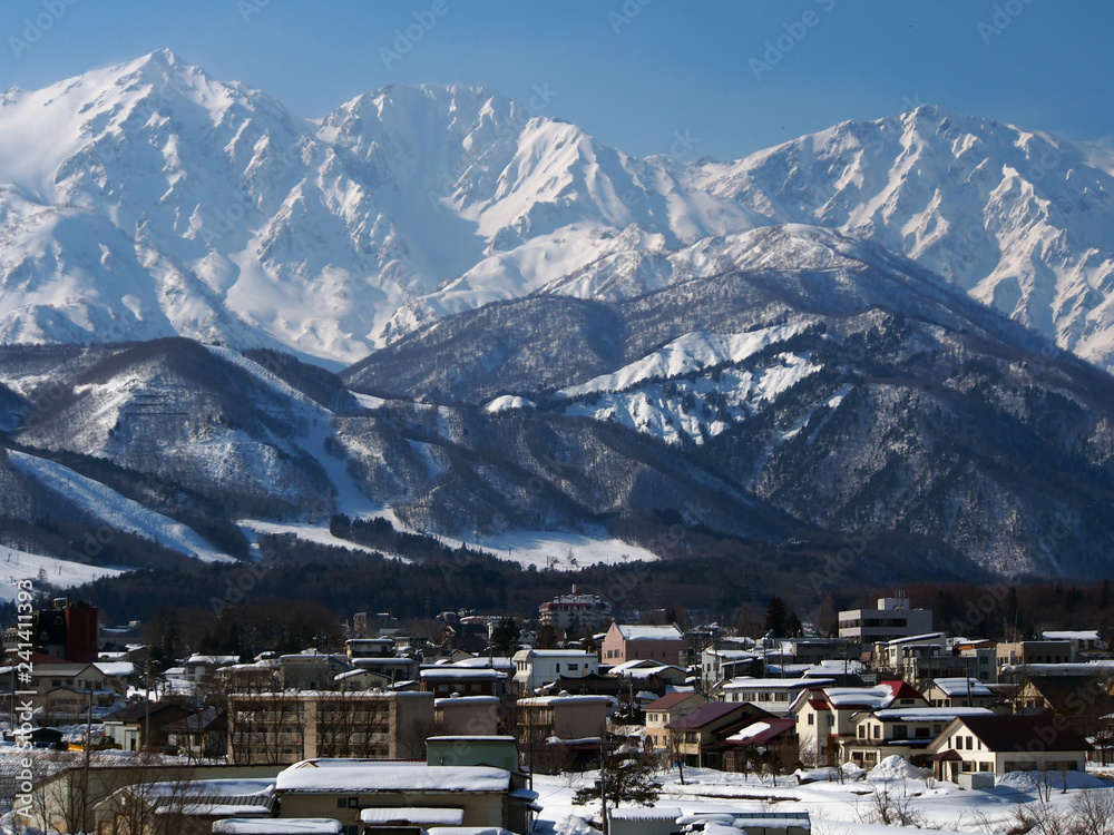 白馬村(日本の山岳風景)