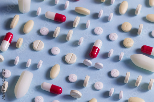 Rows of different drugs