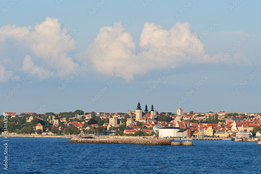 Blick auf Visby auf Gotland