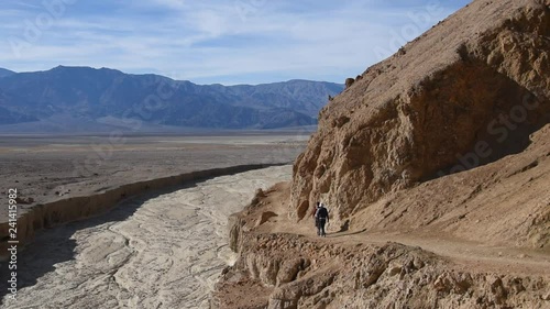 Hiking in the Death Valley National Park (Golden Canyon)