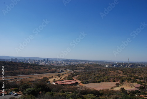 View of Pretoria from the top of the Voortrekker Monument in South Africa