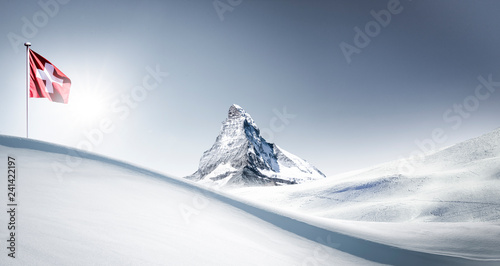 Obraz na plátně Matterhorn im Winter