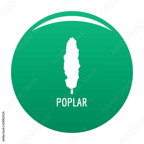 Poplar tree icon. Simple illustration of poplar tree vector icon for any design green