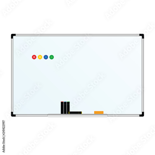 board in white background with marker pens and magnets