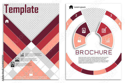 Flyer design. Business brochure template. Annual report cover. Booklet for education, advertisement, presentation, magazine page. a4 size vector illustration. Blue color