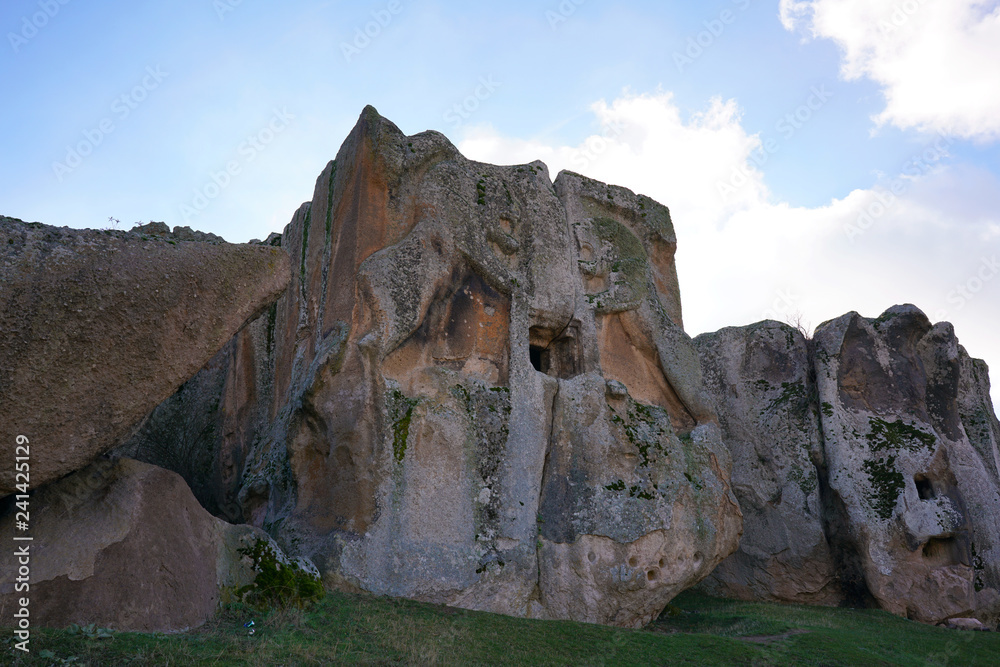 Ancient caves  from Phrygian Valley, İhsaniye, Turkey