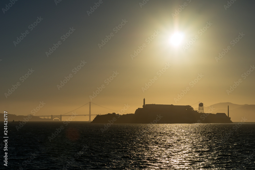 Alcatraz - Gefängnis im Gegenlicht (Sonnenuntergang)