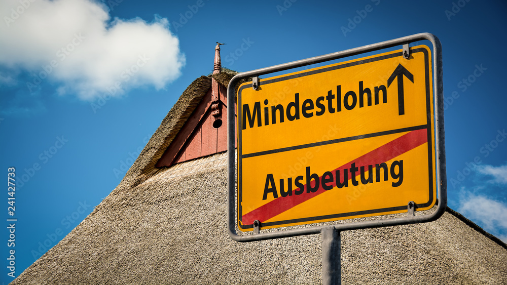 Obraz premium Schild 359 - Mindestlohn