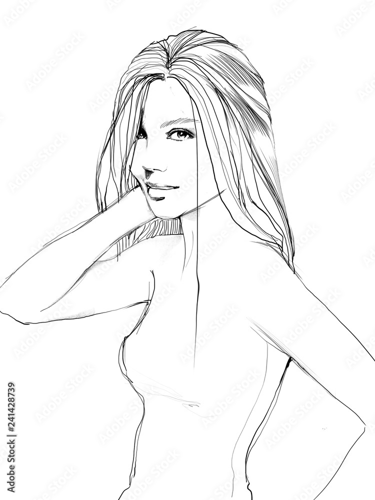 90s beautiful girl woman portrait illustration 90s beautiful girl woman portrait illustration