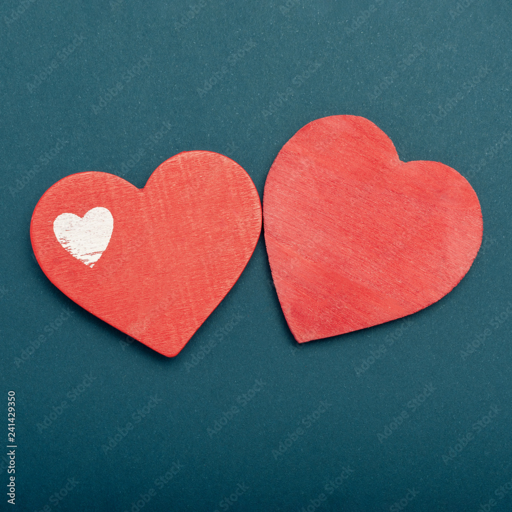 Obraz premium Valentines day paper background with hearts. Toning