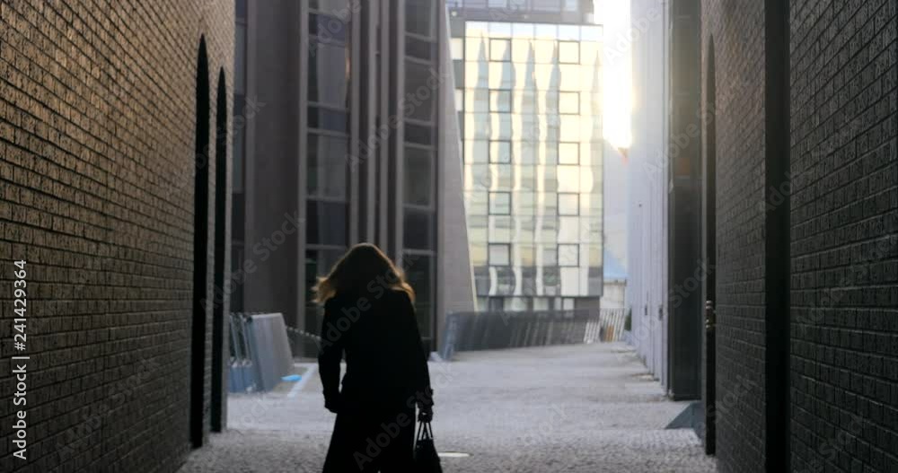 Young woman walking on the street Young woman walking on the street