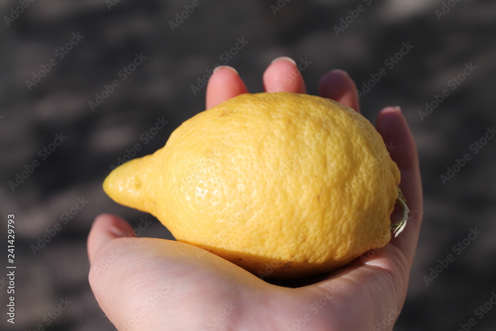 Mano con limone