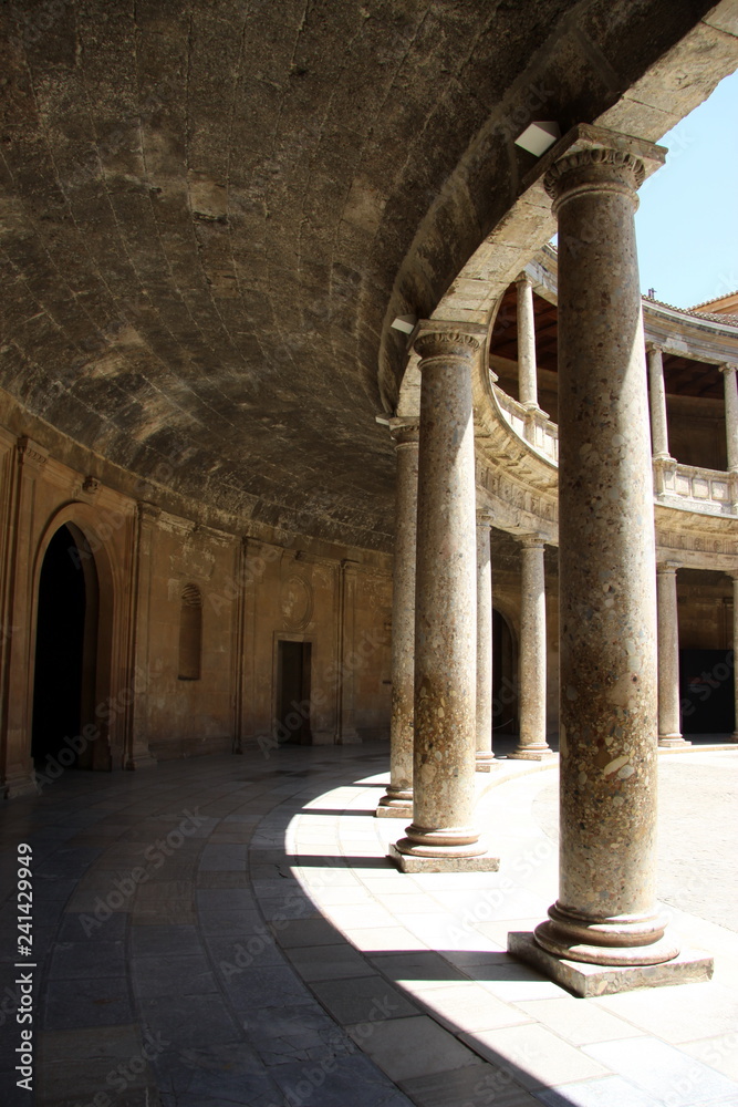 The Palace of Charles V in Alhambra, Granada, Andalusia, Spain