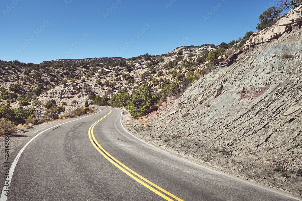Mountain road in Colorado, USA.