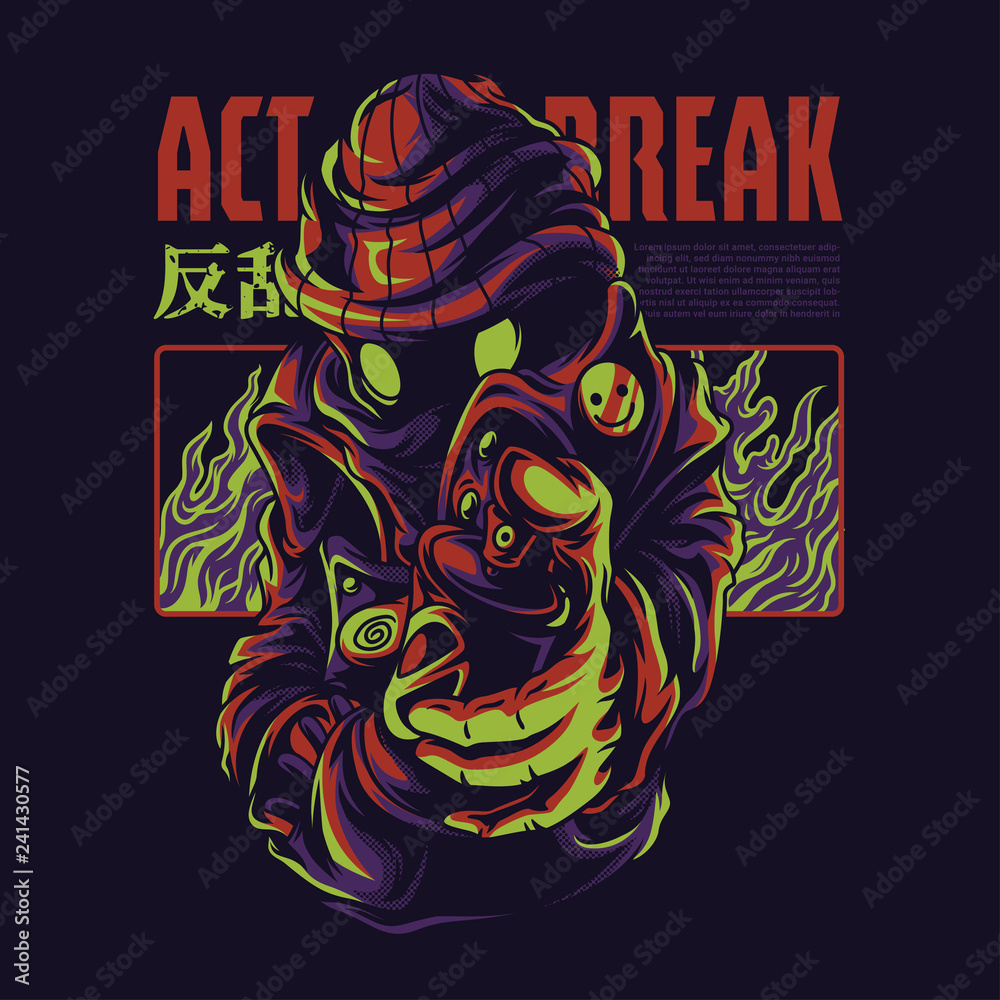 Act and Break Illustration