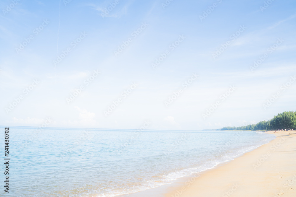 Background sky and sea ,Bright in Phuket Thailand