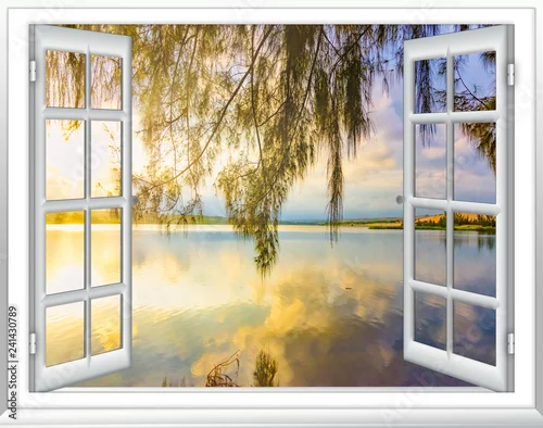 Fototapeta Ocean view window paradise