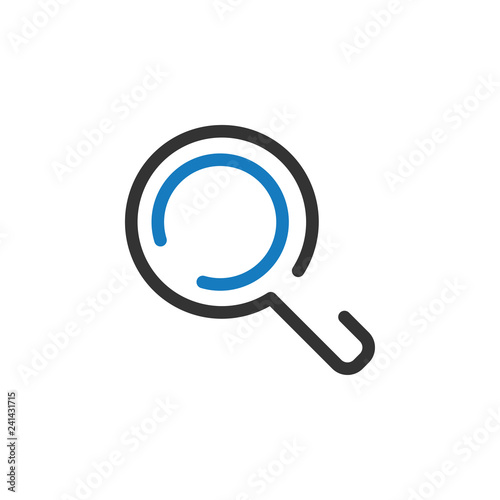 Magnifying glass graphic icon design template