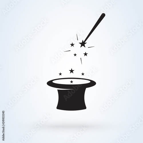 Magician Tempate Vector. magic logo isolated background
